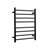 Modern matte black electric heated towel rail with built-in timer for contemporary Australian bathrooms.