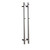 Hotwire Double Vertical Square Bar Heated Towel Rail 1200mm x 180mm Stainless Steel Bathroom Towel Warmer Australia