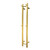 Modern Gold Vertical Heated Towel Rail with Dual Square Bars for Australian Bathrooms