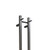 Hotwire gunmetal grey double vertical square bar heated towel rail, 1200mm space-saving bathroom heating Australia