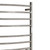 Hotwire curved bar heated towel rail in brushed nickel finish with built-in timer for Australian bathrooms.