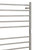 Classic Round 10 Bar Heated Towel Rail in Brushed Nickel for Australian Bathrooms