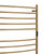 Modern gold electric towel warmer with built-in timer installed on a white tiled wall in an Australian bathroom.