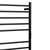 Black wall-mounted electric heated towel rack with a built-in digital timer for modern bathrooms in Australia.