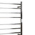 Wall-mounted electric heated towel rail in polished chrome finish with a 7-bar round ladder design, ideal for modern Australian bathrooms and efficient towel drying.