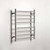 Sleek brushed nickel wall mounted heated towel rail with built-in timer for modern Australian bathrooms.