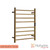 Brushed Gold Wall Mounted Heated Towel Rail with Built-in Timer for Modern Australian Bathrooms