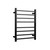 Matte black square bar heated towel rail with built-in timer for modern bathrooms, Renovator Store Australia