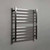 Hotwire Brushed Nickel 10 Bar Square Heated Towel Rail for Modern Australian Bathrooms