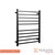 Matte Black 10 Square Bar Electric Heated Towel Rail for Modern Australian Bathrooms
