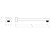 Technical drawing showing the dimensions of a square wall mounted shower arm in millimeters for Australian bathroom installations.