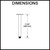 Technical drawing with dimensions for a 200mm sleek square ceiling-mounted shower arm in chrome finish for Australian bathroom renovations.