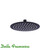 Della Francesca 200mm Matte Black Round Rain Shower Head for Modern Australian Bathrooms
