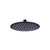 Della Francesca 200mm Round Rain Shower Head in Electroplated Matte Black Finish, Australian Certified and Watermark Approved for Modern Bathrooms.