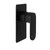 Della Francesca matte black wall-mounted bath and shower mixer tap with a sleek square design for modern Australian bathroom renovations.