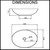 Technical line drawing showing dimensions of a white ceramic oval above-counter bathroom basin for Australian home renovations.