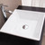 Modern white ceramic rectangular above countertop vessel basin for Australian bathroom renovations.