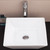 Modern White Rectangular Ceramic Above Countertop Bathroom Basin - Renovator Store Australia