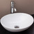 White oval ceramic above counter bathroom vanity basin available at Renovator Store Australia.