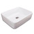 Modern Rounded Rectangular White Gloss Ceramic Under Counter Bathroom Basin - Renovator Store Australia