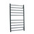 Radiant RTR02 Matte Black Round Bar Heated Towel Rail 600x1100mm, 10 Bar Stainless Steel Bathroom Ladder - Australia