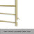 Radiant RTR01 Light Gold Round Bar Heated Towel Rail 600x800mm, Stainless Steel Bathroom Ladder for Towel Warming in Australia