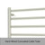 Radiant RTR08 Brushed Satin Round Bar Heated Towel Rail 900x750mm with 7 bars for modern Australian bathrooms.