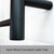 Radiant Australia RTR01 Matte Black Round Bar Heated Towel Rail 600mm x 800mm Stainless Steel Bathroom Towel Warmer Ladder
