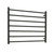 Radiant RTR08 Matte Black Round Bar Heated Towel Rail 900x750mm with 7 bars for modern Australian bathrooms.