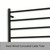 Radiant Australia RTR08 Matte Black Round Bar Heated Towel Rail 900mm x 750mm Stainless Steel Bathroom Towel Warmer Ladder