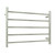 Radiant RTR03 Mirror Polished Round Bar Heated Towel Rail 750x550mm with 5 Horizontal Bars for Modern Australian Bathrooms.