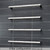 Radiant SBTR-650 Mirror Polished 650mm Single Round Bar Heated Towel Rail in a 4-bar configuration for modern Australian bathrooms.