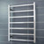 Radiant STR01 Mirror Polished Square Bar Heated Towel Rail 600x800mm with 7 horizontal bars for modern Australian bathrooms.