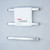 Radiant VAIL 650mm Single Square Heated Towel Rail in Brushed Satin finish for modern Australian bathrooms.