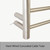 Radiant RTR01 600x800mm Mirror Polished Round Bar Heated Towel Rail for Australian bathrooms.