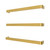 Radiant Vail 650mm Brushed Gold Single Square Bar Heated Towel Rail with rounded ends for modern Australian bathrooms.