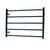 Radiant RTR03 Matte Black Round Bar Heated Towel Rail 750x550mm Stainless Steel Bathroom Ladder Australia