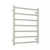 Radiant RTR01 brushed satin stainless steel round bar heated towel rail, 600x800mm, 7-bar bathroom ladder, Australia.