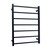Radiant STR01 Matte Black Square Bar Heated Towel Rail 600x800mm with 7 bars for modern Australian bathrooms.