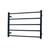 Radiant Australia STR03 Matte Black Square Bar Heated Towel Rail 750x550mm Stainless Steel Bathroom Ladder for modern Australian homes.