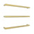 Radiant Low Voltage Single Round Bar 650mm Heated Towel Rail in PVD Light Gold for Australian bathrooms.