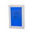 Radiant TS8100W-TIM-V Vertical White Digital Timer Switch for heated towel rails featuring a blue backlit touchscreen display, ideal for modern Australian bathroom renovations.