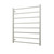 Radiant STR05 Square Bar Mirror Polished Stainless Steel Heated Towel Rail 800x1000mm with 8 horizontal bars for Australian bathrooms.