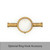 Radiant VTR-950 Vertical Heated Towel Rail 40x950mm in Brushed Gold finish with ring hook accessory for modern Australian bathrooms.