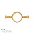 Radiant GLD-VTR-HOOK Brushed Gold Ring Hook Accessory for vertical heated towel rails in modern Australian bathrooms.