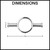 Technical line drawing showing dimensions of the Radiant Australia VTR-950 Vertical Rail Hook Accessory for bathroom towel rails.