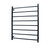 Radiant Australia STR05 Matte Black Square Bar Heated Towel Rail 800mm x 1000mm, 8-bar stainless steel bathroom ladder available at Renovator Store.