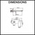 Technical drawing showing dimensions for the Norico Persano Wall Mixer with Spout, compliant with Australian standards for bathroom renovations.