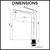 Norico Esperia Brushed Nickel Tall Extended Basin Mixer Technical Dimensions Diagram Australia