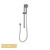 Norico Pentro Gun Metal Grey Round Handheld Shower Rail Set for Australian Modern Bathrooms